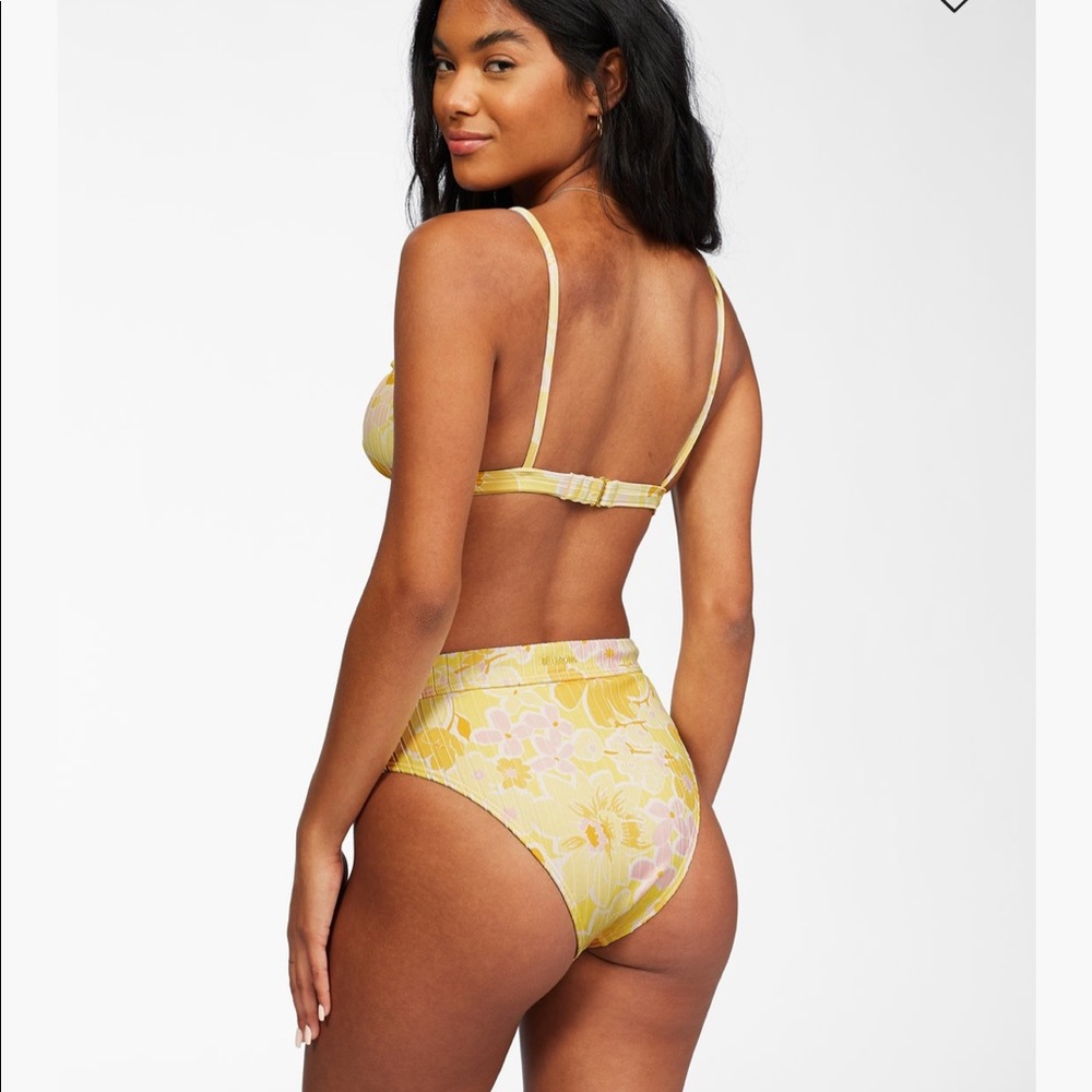 Billabong Yellow Floral Bikini Bottoms